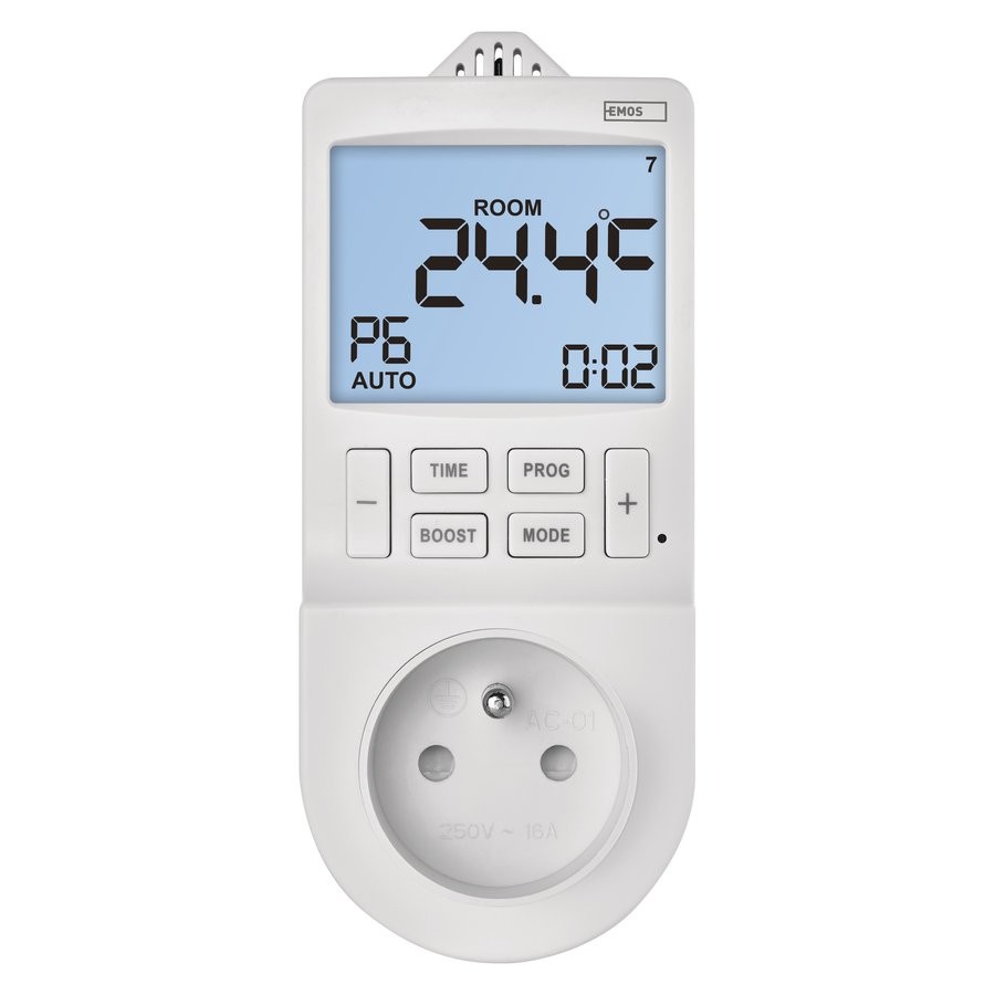 AQUALINE Zásuvkový termostat s funkcí digitální spínací zásuvky s wifi P56601FR