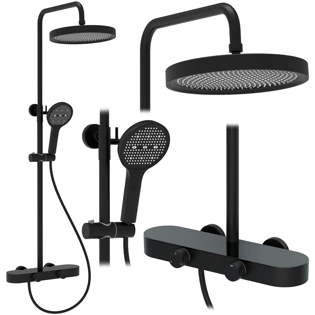 REA Sprchový set Creo Black REA-P0360