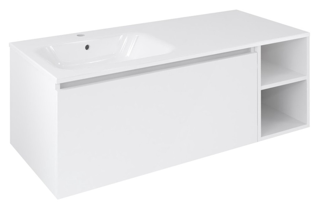 SAPHO LOREA skříňka 120x46x51,5cm (90+30Pcm), levá, bílá mat LE090-3131-L-04