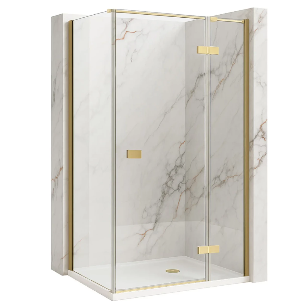 REA/S Sprchový kout Atlas 90x100 Brush Gold vpravo KPL-K4571
