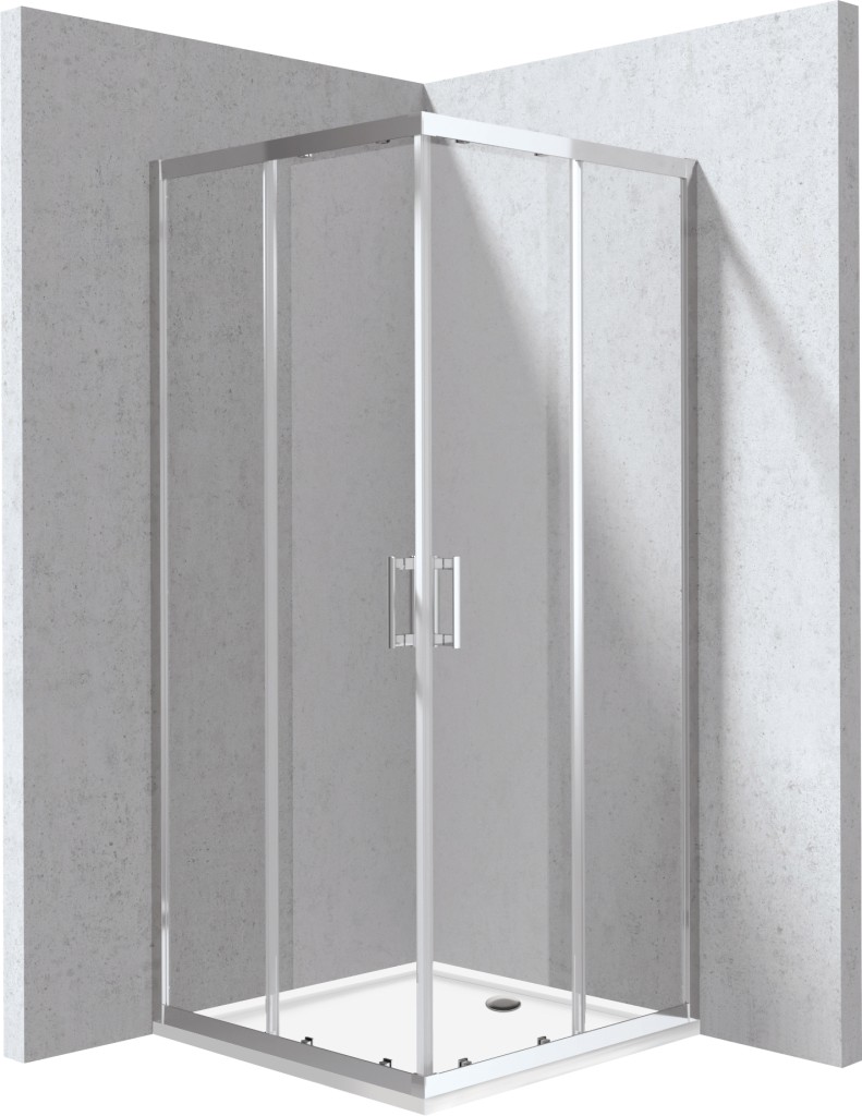 DEANTE Funkia Evo čtvercový sprchový kout s vaničkou, čtvercový, 90x90 cm KYCP0099P