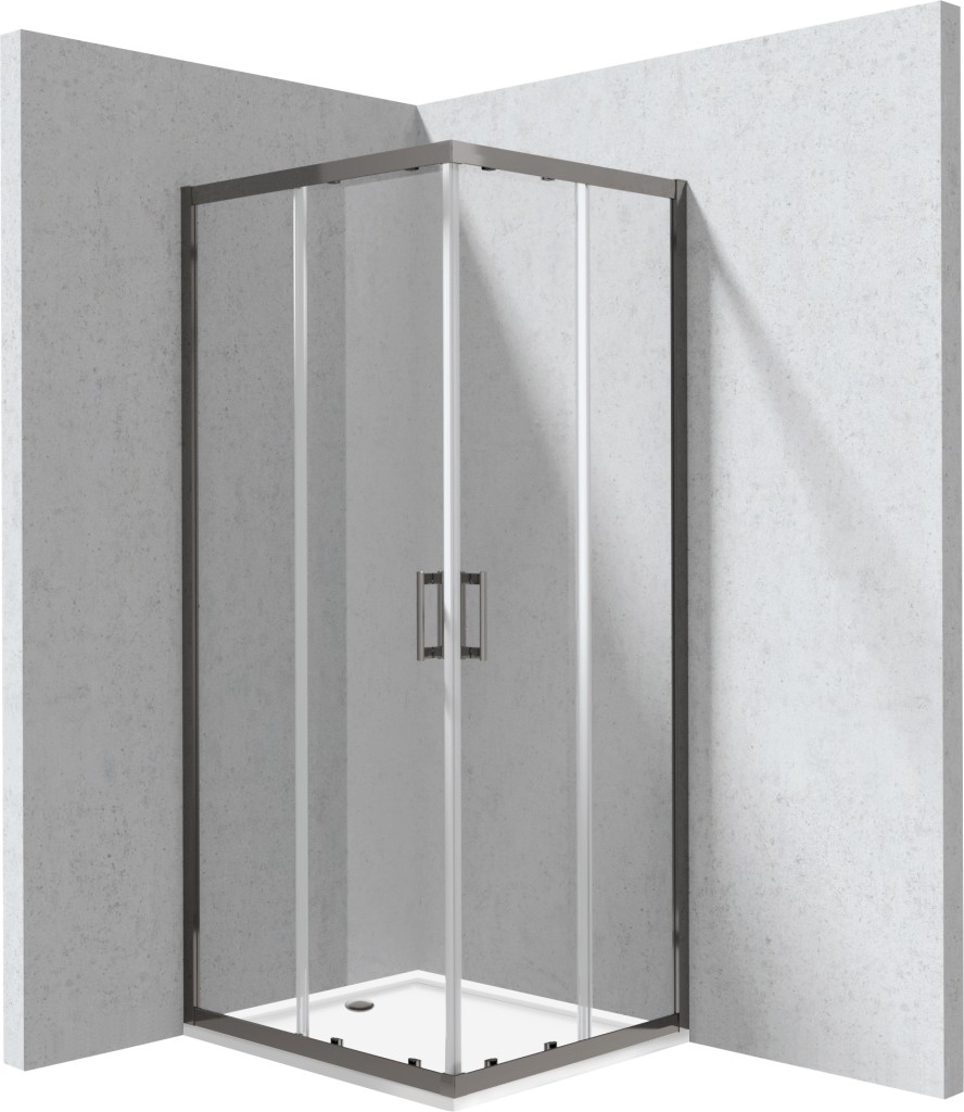 DEANTE Funkia Evo obdélníkový sprchový kout s vaničkou, obdélníkový, 80x90 cm KYCPD089P