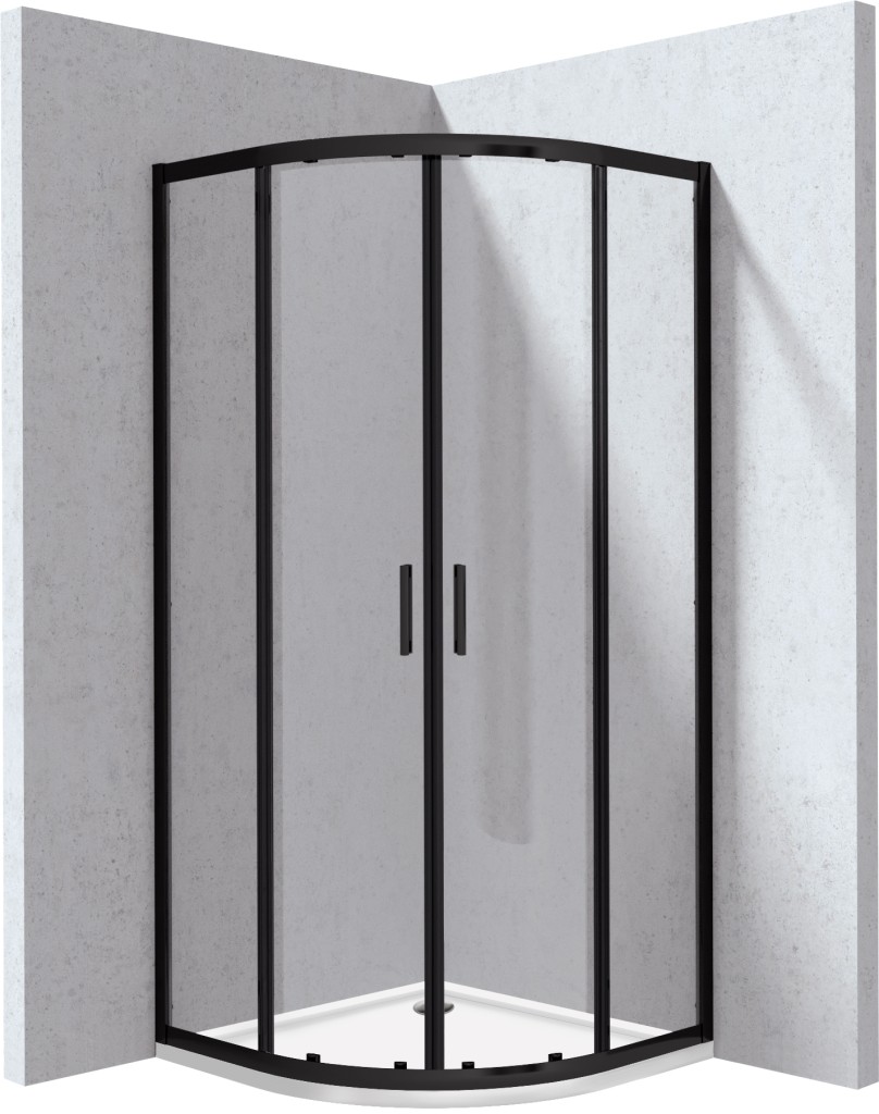 DEANTE Funkia Evo čtvrtkruh sprchový kout s vaničkou, 80x80 cm KYPPN088P