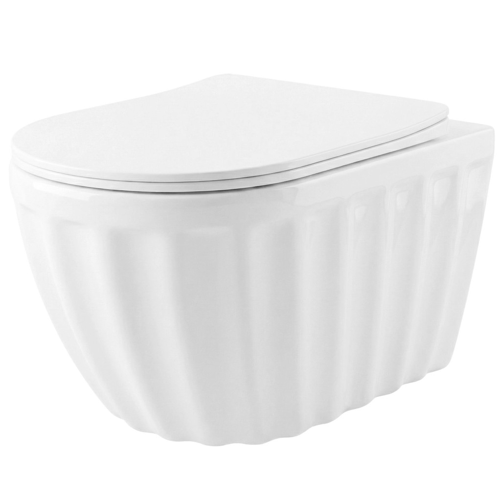 REA WC mísa bez splachovacího okruhu Duo White REA-C3005