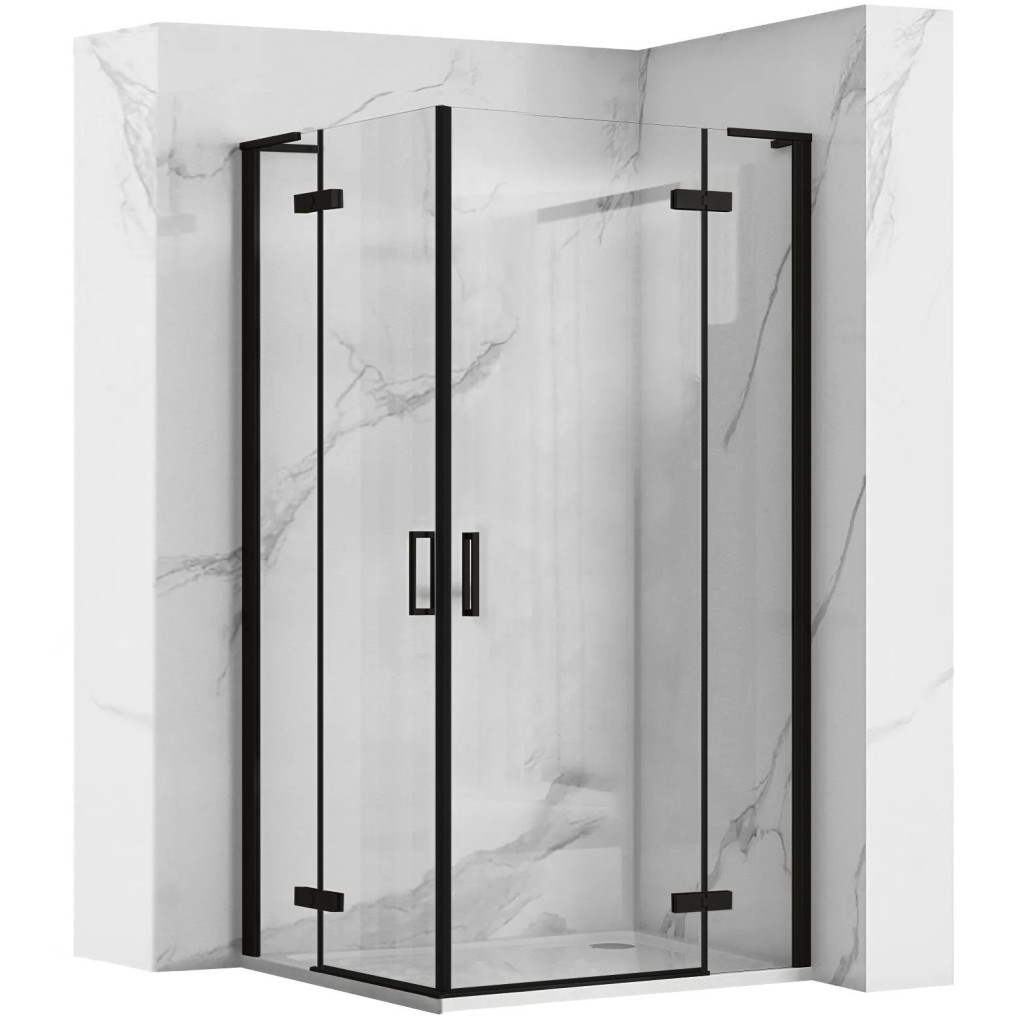 REA/S Sprchová kabina Hugo Double Black 90x90 KPL-K6601