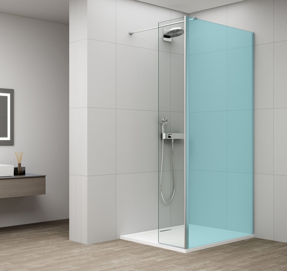 POLYSAN ESCA otočný panel k instalaci na fixní sklo, 600, chrom ES3B60