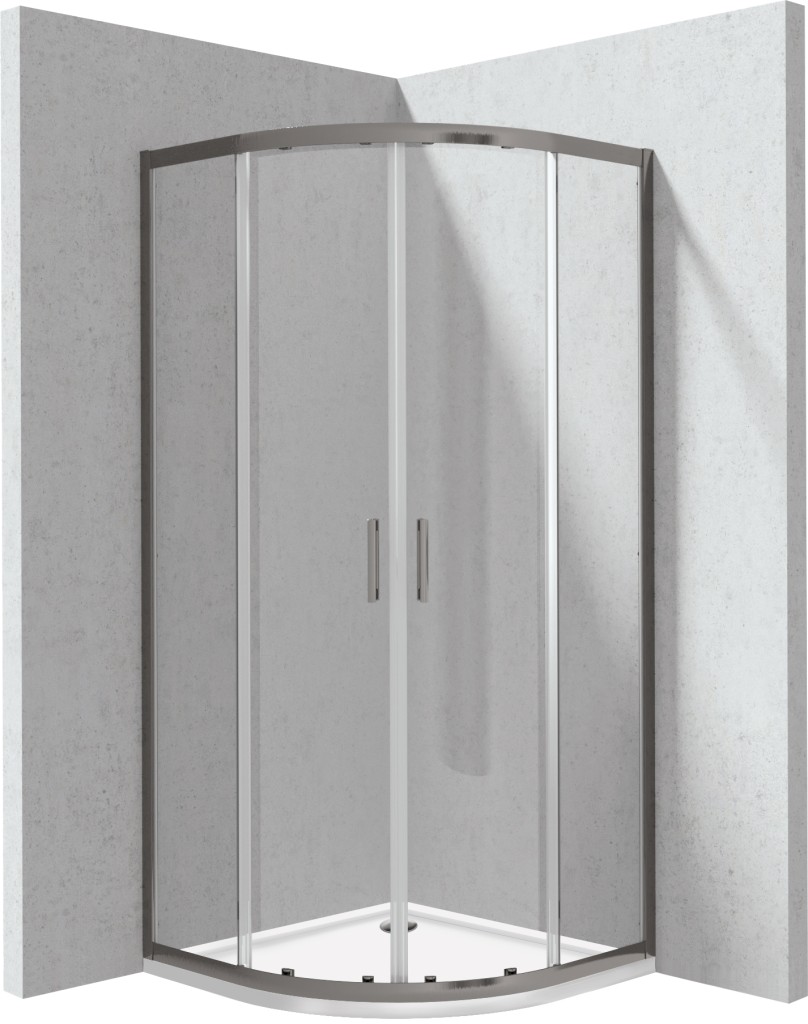 DEANTE Funkia Evo čtvrtkruh sprchový kout s vaničkou, 90x90 cm KYPPD099P