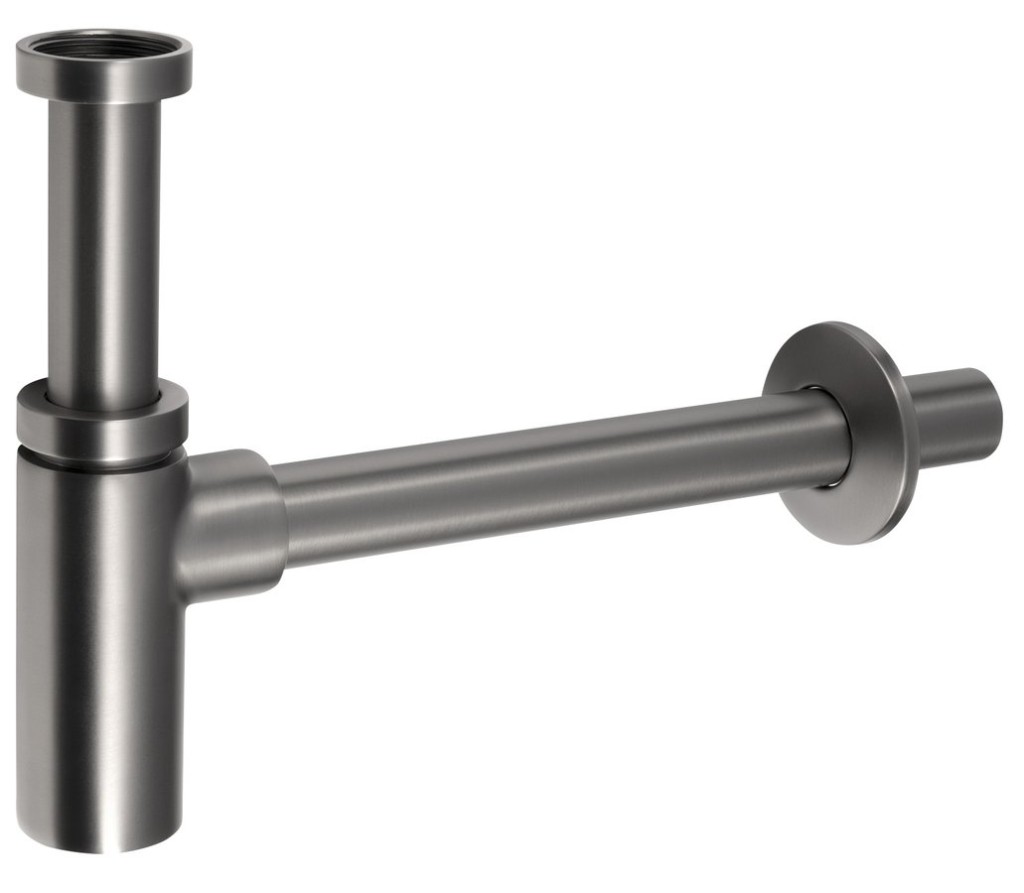 SAPHO Umyvadlový sifon 5/4", odpad 32, kulatý, gun metal SI581