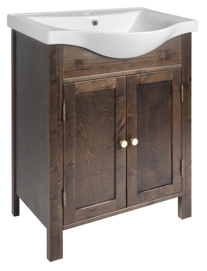 SAPHO AMBRA umyvadlová skříňka 60,6x82x34,5cm, mořený smrk AB6540