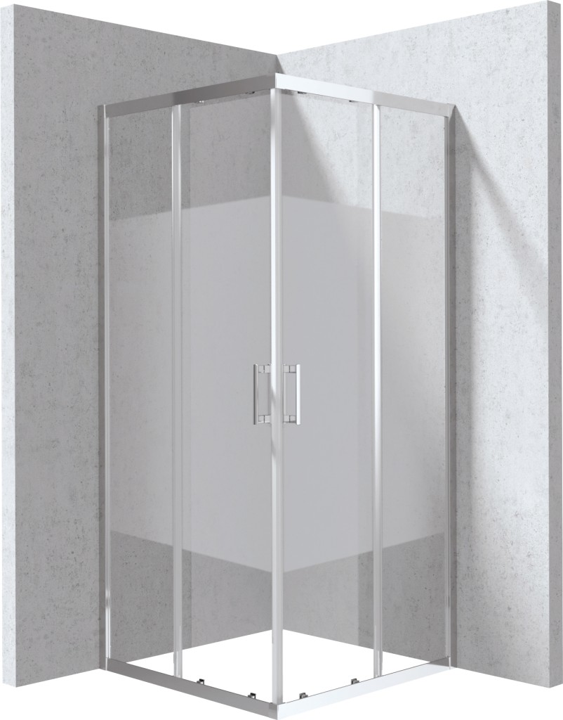 DEANTE Sprchový kout Funkia Evo čtvercový, čtvercový, 80x80 cm vzor pruh KYC_0E88P