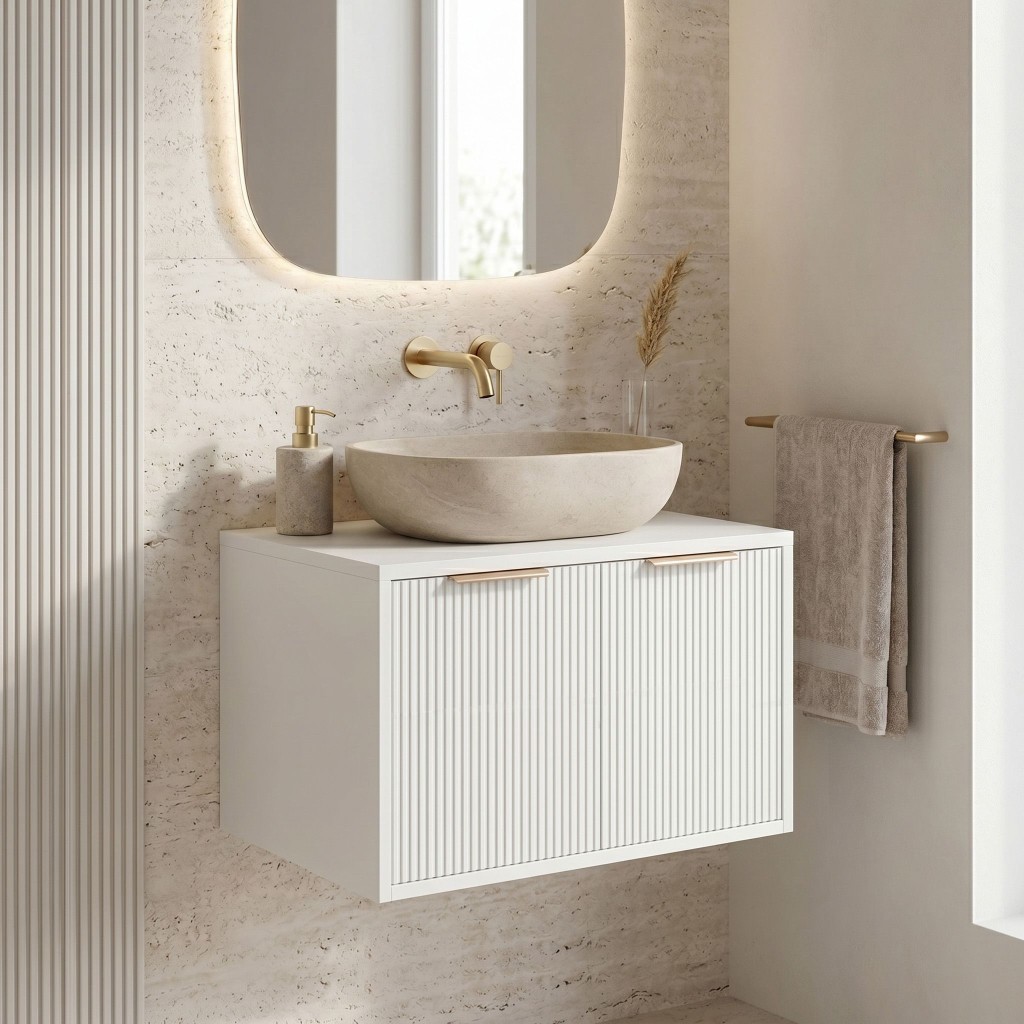 REA Koupelnová skříňka pod umyvadlo Core 60cm White REA-M0400