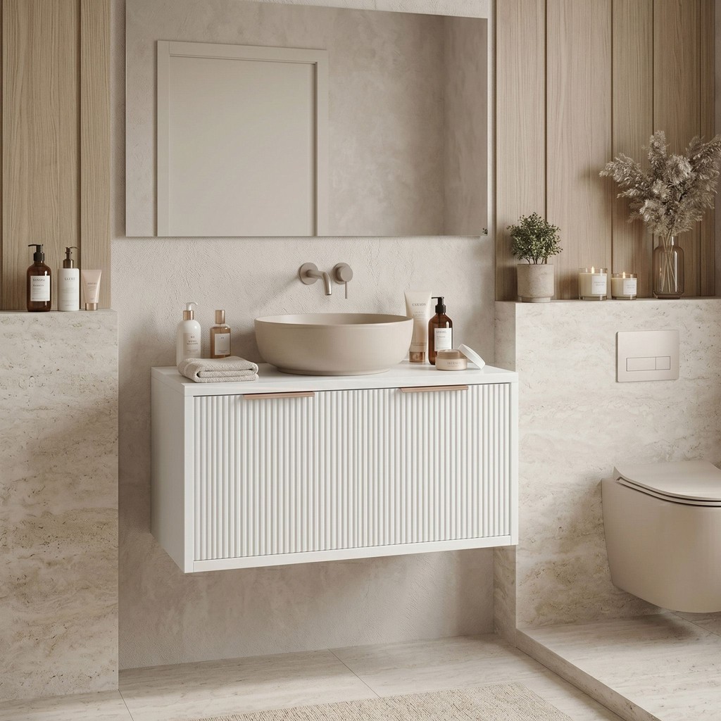 REA Koupelnová skříňka pod umyvadlo Core 80cm White REA-M0401