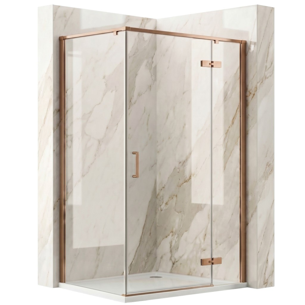 REA Sprchový kout Bruno 100x80 Brush Copper REA-K3603