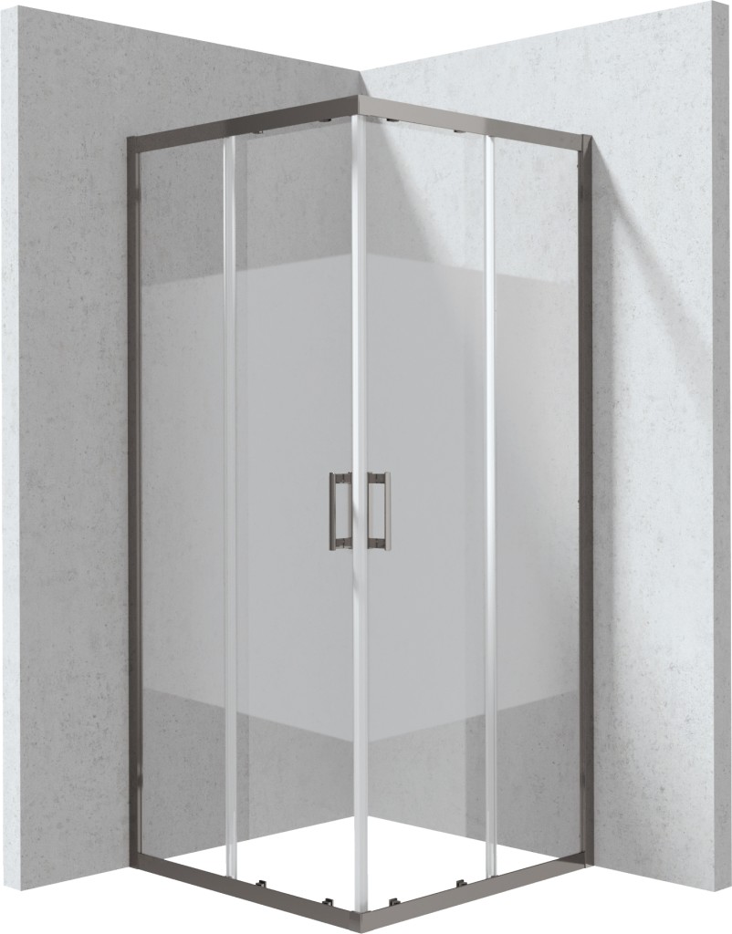 DEANTE Funkia Evo čtvercový sprchový kout, 90x90 cm – vzor pruh KYC_DE99P