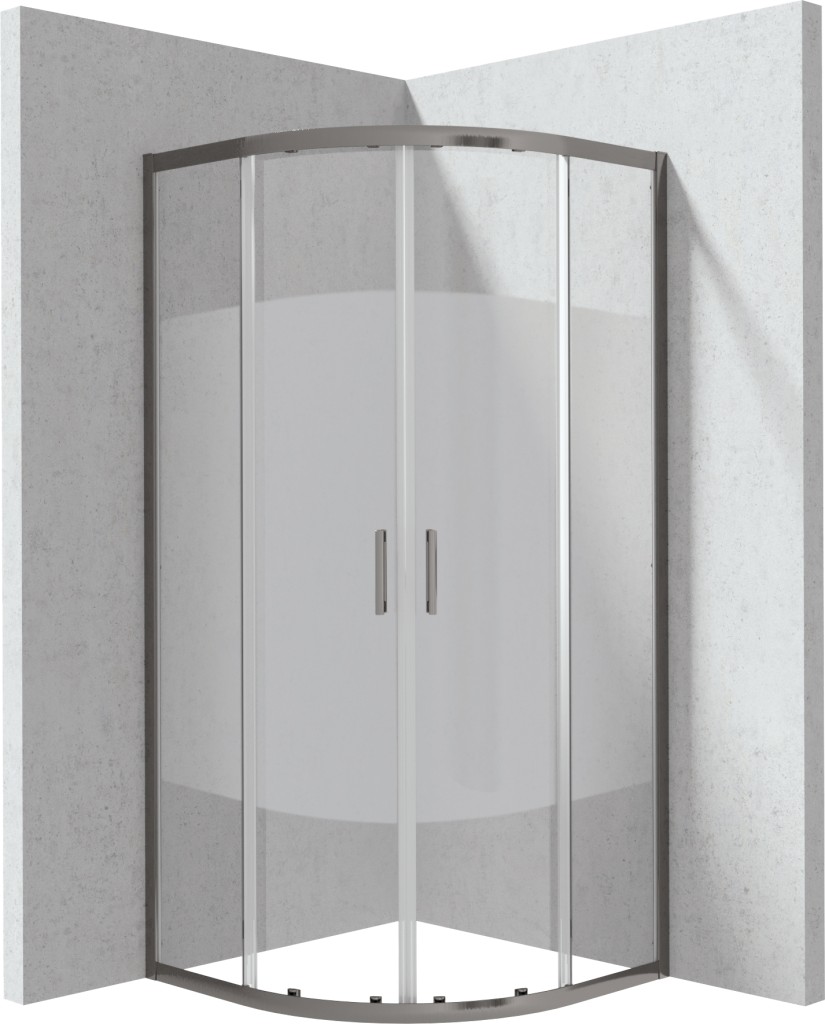 DEANTE Funkia Evo čtvrtkruhový sprchový kout, 90x90 cm – vzor pruh KYP_DE99P