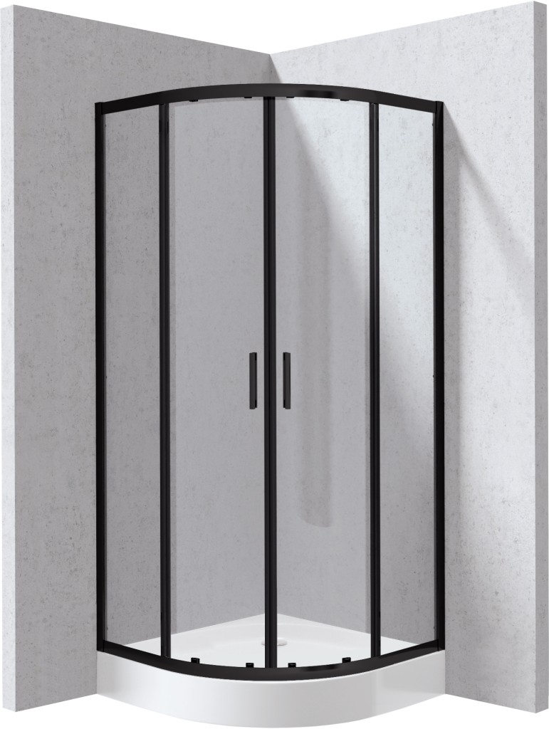 DEANTE Funkia Evo čtvrtkruhový kout s vaničkou, 90x90 cm KYPZN099P