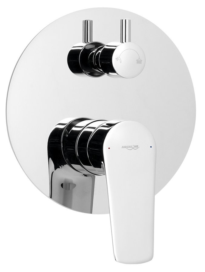 AQUALINE LOTTA podomítková sprchová baterie, 2 výstupy, otočný přepínač, chrom LT745