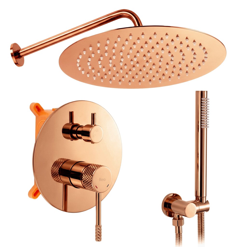 REA Podomítková sprchová sada Venti Copper + BOX REA-P8712