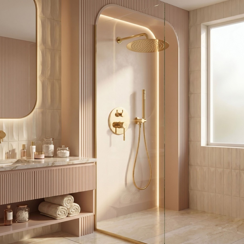 REA Podomítková sprchová sada Venti Gold + BOX REA-P8713