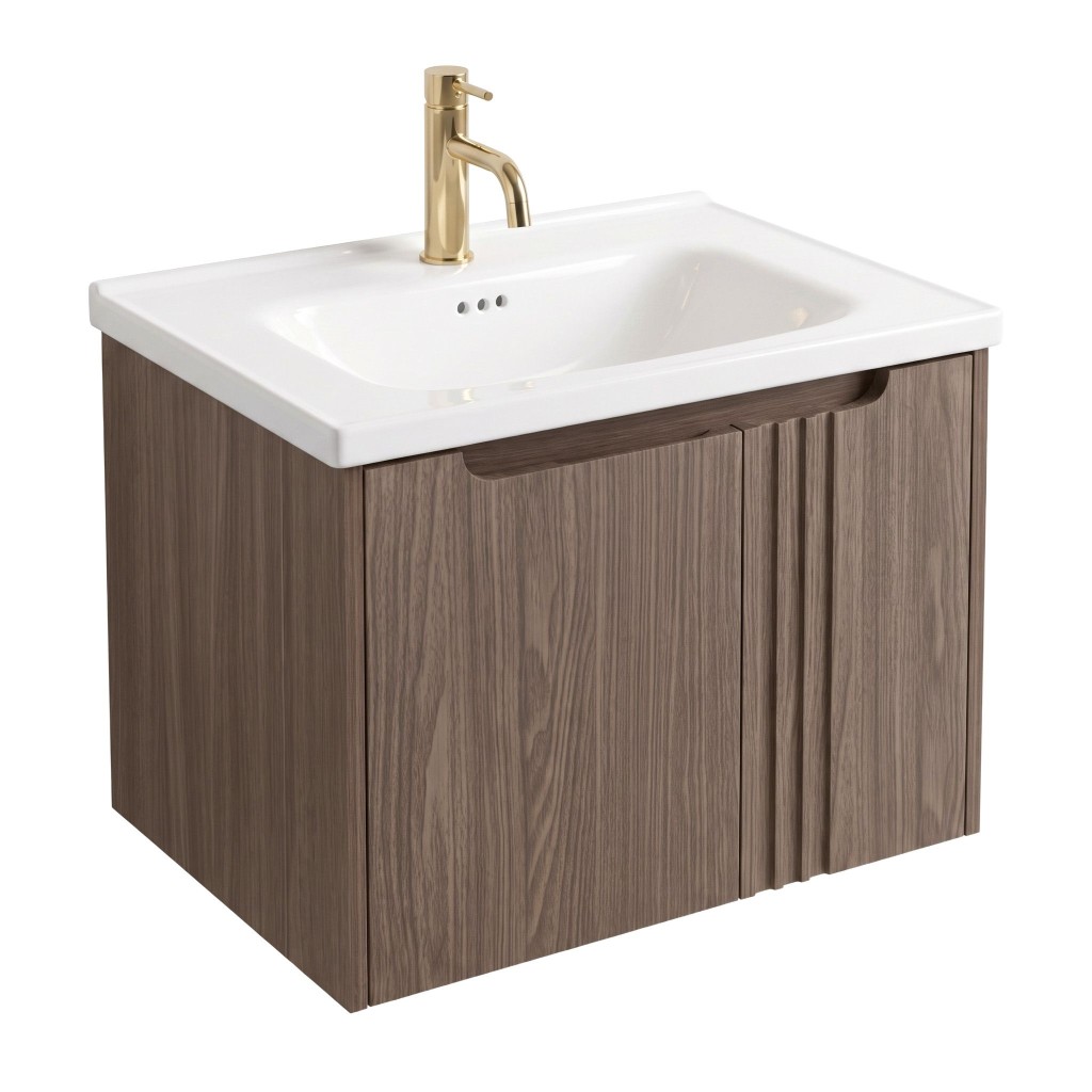REA Koupelnová skříňka s umyvadlem Rivo DB86-60L-1 Dark 60cm REA-M0604