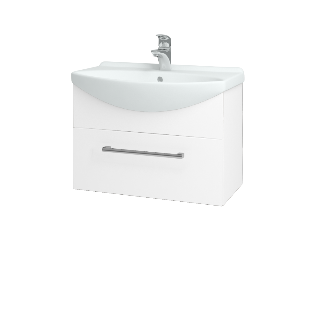 Dřevojas - Koupelnová skříňka TAKE IT SZZ 65 - N01 Bílá lesk / Úchytka T03 / N01 Bílá lesk (134389C)