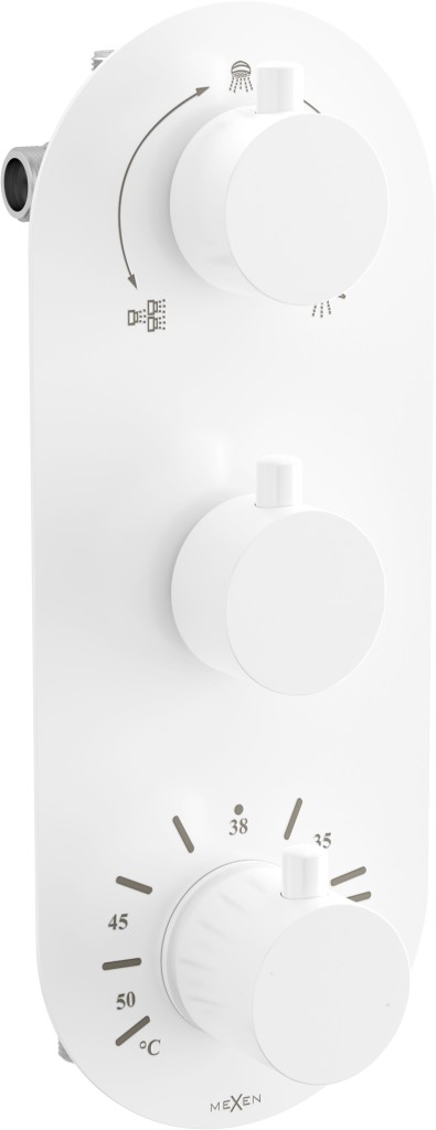 MEXEN - Kai termostatická baterie sprcha/vana 3 W Výstup (77603-20)