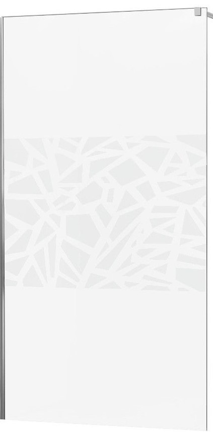 MEXEN - KIOTO walk-in 90x200 cm 8mm bílá vzor samostatné sklo (800-090-000-00-85)