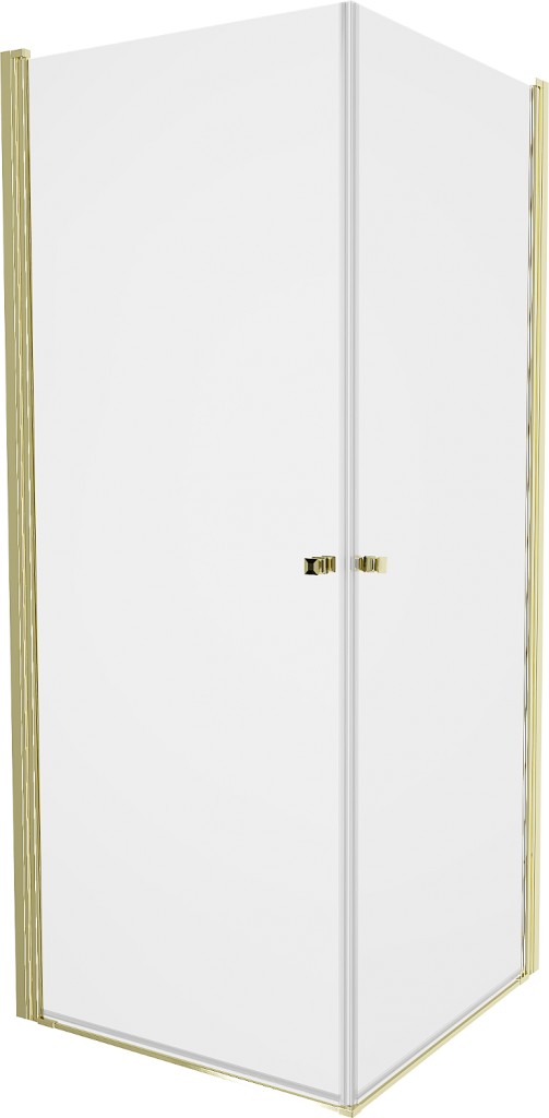 MEXEN/S - PRETORIA duo sprchový kout 80 x 80 cm, transparent, zlatá (852-080-080-50-00-02)