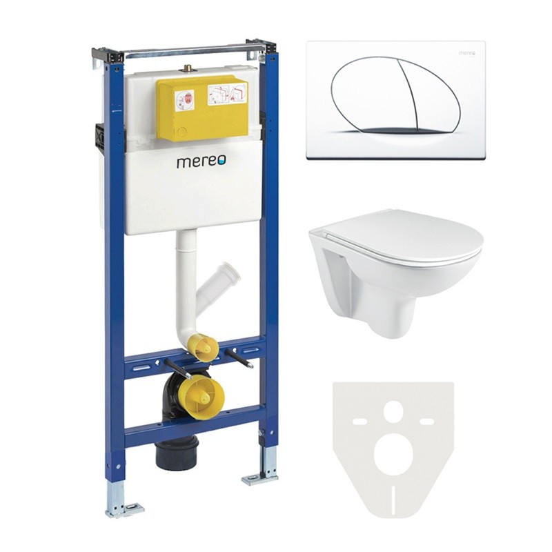 MEREO - WC komplet pro sádrokarton s příslušenstvím (MM02SETR)