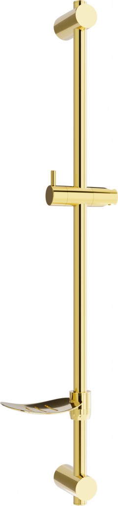 MEXEN - DF Posuvný držák sprchy s mýdlenkou, 80 cm, zlatá (79382-50)