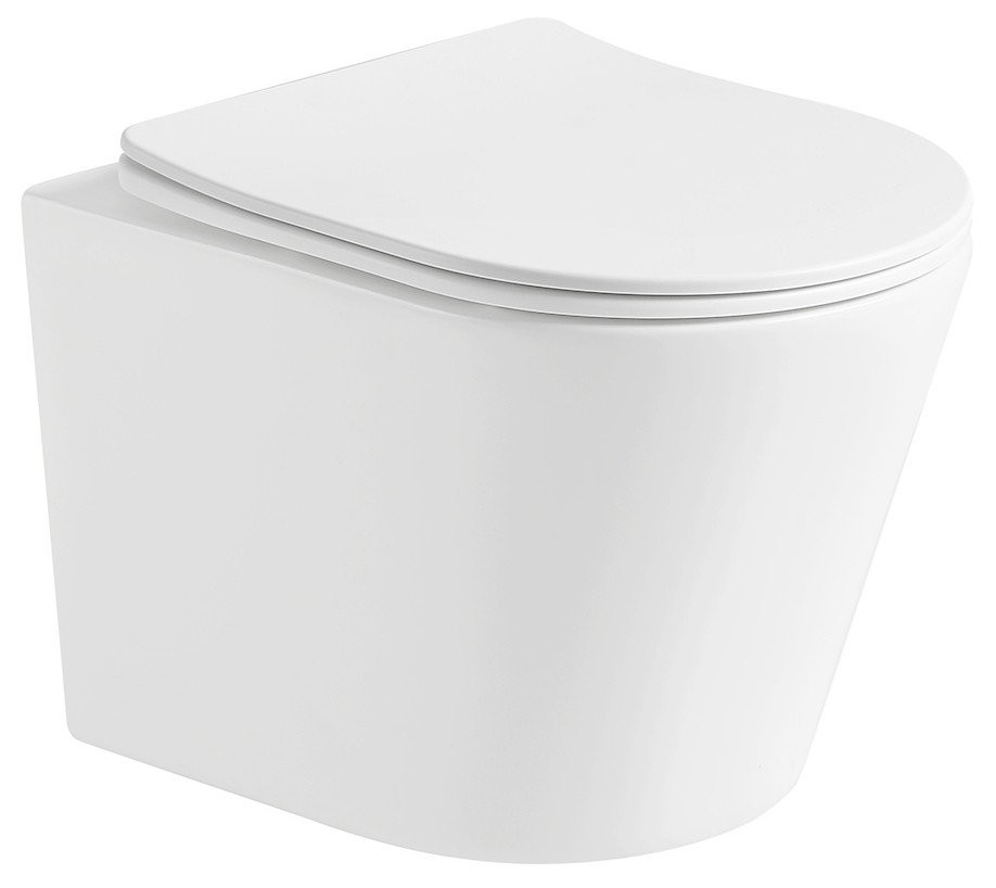MEXEN - Rico Závěsná WC mísa včetně sedátka s pomalým tenkém, duroplast, bílá mat (30724001)