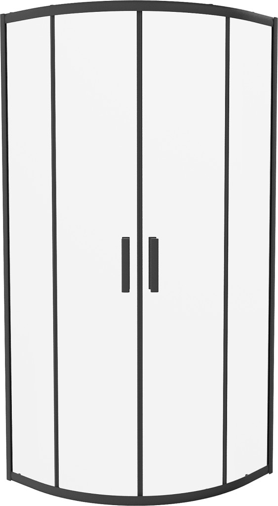 MEXEN - Rio čtvrtkruhový sprchový kout 70x70 cm, transparent, černá (863-070-070-70-00)