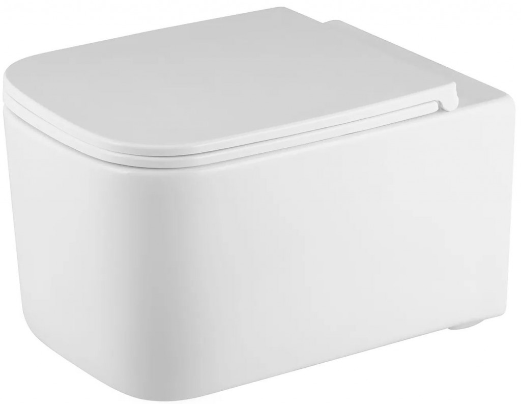 REA - Závěsná WC mísa včetně sedátka Tino Rimless bílá (REA-C2630)