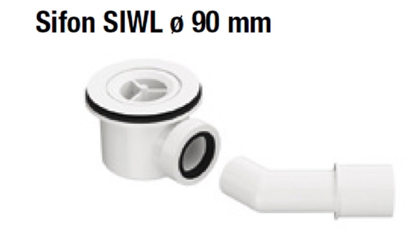 sifon 90mm bez krytky + přechod.koleno LIVADA SIWL (SIWL) - Svět koupelny.cz