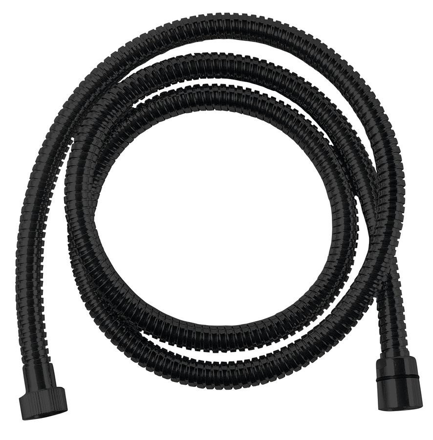 SAPHO - POWERFLEX opletená sprchová hadice, 150cm, černá mat (FLEX156)