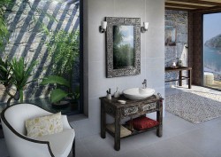 Umyvadlová skříňka UBUD z masivního tropického dřeva