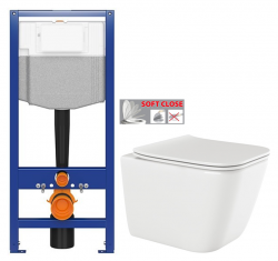 AKCE/SET - CERSANIT předstěnový instalační systém bez tlačítka + WC INVENA PAROS  + SEDÁTKO (K97-526 X RO1)