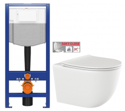 AKCE/SET - CERSANIT předstěnový instalační systém bez tlačítka + WC INVENA TINOS  + SEDÁTKO (K97-526 X NO1)