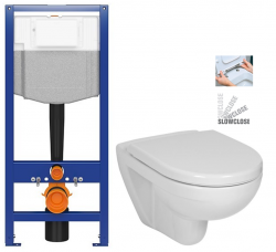 AKCE/SET - CERSANIT předstěnový instalační systém bez tlačítka + WC JIKA LYRA PLUS + SEDÁTKO DURAPLAST SLOWCLOSE (K97-526 X LY5)