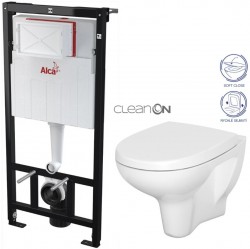 ALCA Sádromodul - předstěnový instalační systém bez tlačítka + WC CERSANIT ARTECO CLEANON + SEDÁTKO (AM101/1120 X AT1)