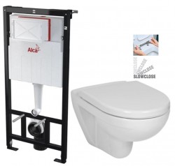 ALCA Sádromodul - předstěnový instalační systém bez tlačítka + WC JIKA LYRA PLUS + SEDÁTKO DURAPLAST SLOWCLOSE (AM101/1120 X LY5)
