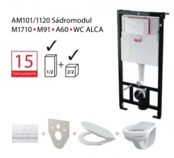 Alcadrain 1 - Alcadrain set 5v1 AM101/1120,M370,M91/sedátko/mísa  Sádromodul (AM101-5:1_JIKA)
