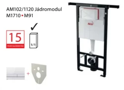 Alcadrain 1 - Set modul 3v1 Alcadrain AM102/1120 a tlačítko bílé M370 Jádromodul s vhazovačem tablet P169 (AM102-3:1)