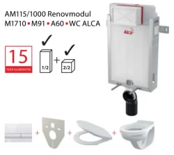 Alcadrain 1 - Set modul 5v1 Alcadrain AM115/1000,M370,M91/sedátko/mísa Alcadrainmodul (AM115-5:1_JIKA)