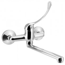AQUALINE 35 nástěnná baterie, lékařská páka, ramínko ploché, 220, chrom (52034)