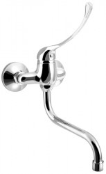 AQUALINE 35 nástěnná baterie, rozteč 100, lékařská páka, ramínko S, 177, chrom (52234)