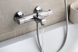 AQUALINE - ACTION nástěnná vanová termostatická baterie, chrom (MB106)