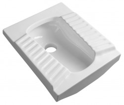 AQUALINE - AGADI turecké WC nášlapné, 50x61,5cm, bílá (TU0586)