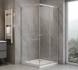 AQUALINE - AGGA čtvercová sprchová zástěna 800x800, čiré sklo (HLF808Y)