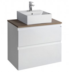 AQUALINE - ALTAIR sestava koupelnového nábytku, š. 67,6 cm, bílá/dub emporio (AI270-01)